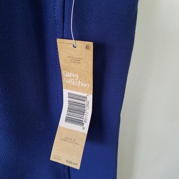 𝅺Rachel Rachel Roy Blue 1/2 Ziper Front Sleeveless Shift Dress Size 1X - Picture 4 of 12